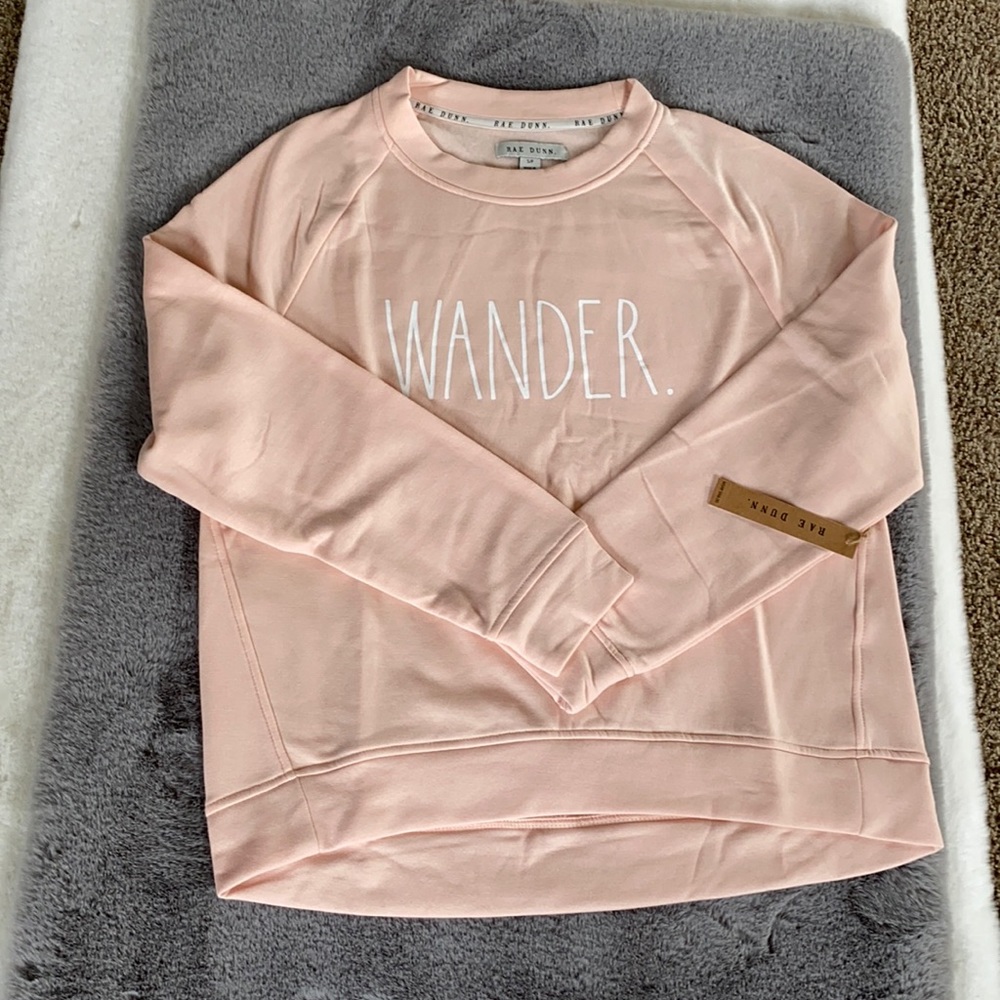 Rae Dunn Pink Relaxed Sweatshirt